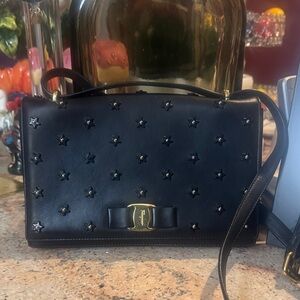 Salvatore Ferragamo Black Star Crossbody Bag